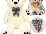 Plüschbär Kruzzel 100 cm ecru mit Schleife