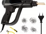 Compact plastic welder with LED and accessories