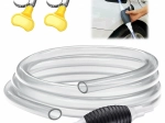 Pompe siphon manuelle avec tuyau pour pomper carburant, huile et eau