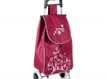 Einkaufswagen mit Tasche 30 l, bordeaux