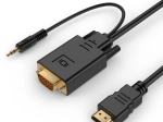 Convertisseur HDMI vers VGA avec audio 3,5 mm, 3 m, noir