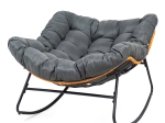 Fauteuil à bascule XL de style scandinave – gris