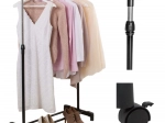 Portemanteau télescopique à roulettes