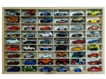Wooden car shelf with 54 compartments