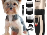 Purlov Haarschneidemaschine für Hunde – leises, kabelloses Set mit Kammaufsätzen