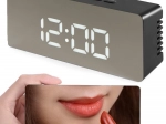 LED-Wecker 4-in-1 mit Spiegeleffekt-Display, Thermometer und Datum