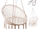 Fauteuil suspendu nid de cigogne avec dossier écru 80 cm