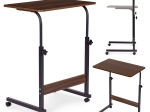 Table d’appoint mobile pour ordinateur portable pour canapé et fauteuil, décor noyer foncé ModernHome