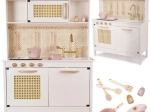 Wooden kids’ retro boho play kitchen with accessories 100 cm