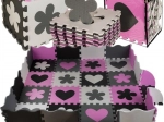 Schuimpuzzelmat 30 × 30 cm, 16 delen, speelhekje