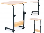 Mobiler Laptop-Tisch mit Rollen - braun ModernHome