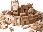 EkoToys blocs de construction en bois naturels 220 pcs XL