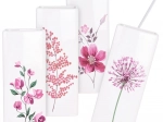 Keramische radiateur-luchtbevochtiger met bloemenmotief, 300 ml, set van 4
