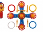 Jeu de lancer pour enfants avec anneaux et panier avec balles en filet