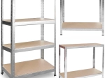 Metallregal PLONOS 174 × 80 × 40 cm, verzinkt, 4 Böden, Tragfähigkeit 600 kg