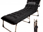 Klapptouristenbett 193 cm – schwarz