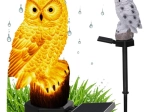 Lampe solaire de jardin en forme de hibou Gardlov