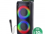 tragbarer Bluetooth-Lautsprecher MEDIA-TECH FUNBOX BT mit Karaoke und RGB-Beleuchtung