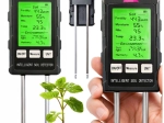 Digital 6-in-1 Soil Meter with LCD – moisture, pH, temperature, light, and fertility