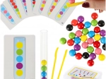 Montessori educatief spel met kleurrijke ballen
