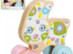 Ziehbarer Holzkaninchen von Cubika auf Rädern