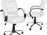 White Office Swivel Chair made of Eco Leather Malatec