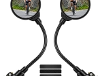Universal handlebar rearview mirrors for bike and scooter, black, set of 2 pcs