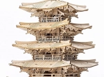 Puzzle en bois 3D pagode à cinq étages