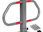 Barrière de stationnement rabattable 50 cm avec clé et bandes réfléchissantes