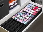 Organisateur textile pour tiroir avec 24 compartiments