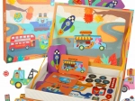 Livre magnétique – puzzle à assembler avec des moyens de transport