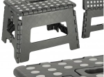 Opvouwbaar antislip krukje 22 cm – donkergrijs