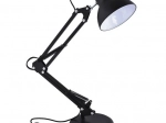 Lampe de table noire réglable avec design rétro