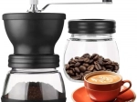Manuelle Kaffee- und Gewürzmühle mit Keramikmahlwerk, 120 g