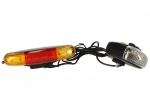 Set aus Fahrradlichtern mit Blinkern und Hupe, 2 Modi