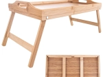 Table de petit-déjeuner pliante en bambou 50 × 30 × 24,5 cm