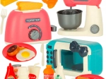 Children's Kitchen Set with Microwave, Toaster, and Blender