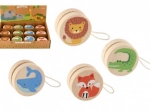 Houten jojo met dieren 5,5 cm