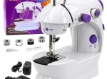 Mini machine à coudre portable avec éclairage LED, 2 vitesses et pédale