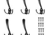 Schwarze Wandhaken - Set von 5 Stück