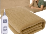 Couverture chauffante électrique 180 × 130 cm beige Ruhhy