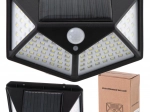 Solar wand-LED-lamp met bewegings- en schemersensor 100 LED