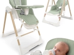 Chaise haute Nukido Elite 3 en 1 pour enfant, verte