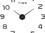 DIY-Wanduhr Ruhhy 3D, schwarz, 60–130 cm