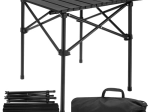 Klappbarer Campingtisch GARDLOV, Stahl, Tragfähigkeit 70 kg, schwarz