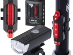 Ensemble de lumières LED pour vélo avant et arrière USB