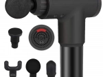 Massagepistool voor diepe spiermassage, 6 snelheden en 4 opzetstukken