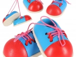 Chaussures en bois pour apprendre à lacer les lacets, 2 pcs