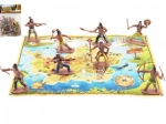 Indianenfiguren met kaart