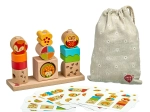Lucy & Leo wooden puzzle Day and Night with templates